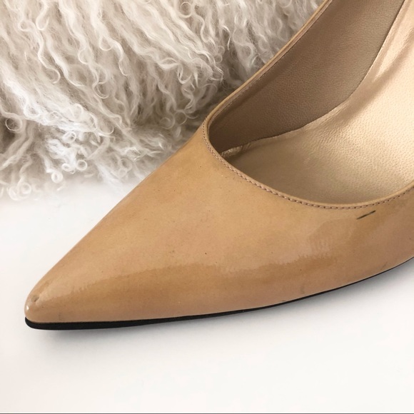 Stuart Weitzman Tan Patent 4” Pumps 9 - Picture 8 of 11